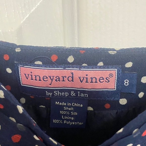 Vineyard Vines Navy Mini Dress with Polka Dots - Picture 3 of 6
